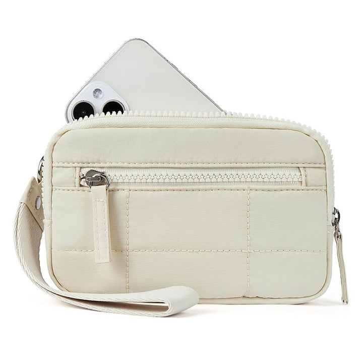 Practical wrist bag with zipper pockets Bowlift