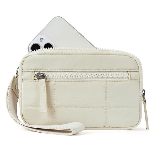 Practical wrist bag with zipper pockets Bowlift