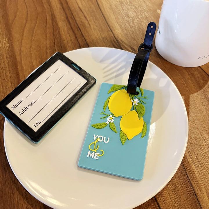 Lemon-Themed Travel Luggage Tag Bowlift