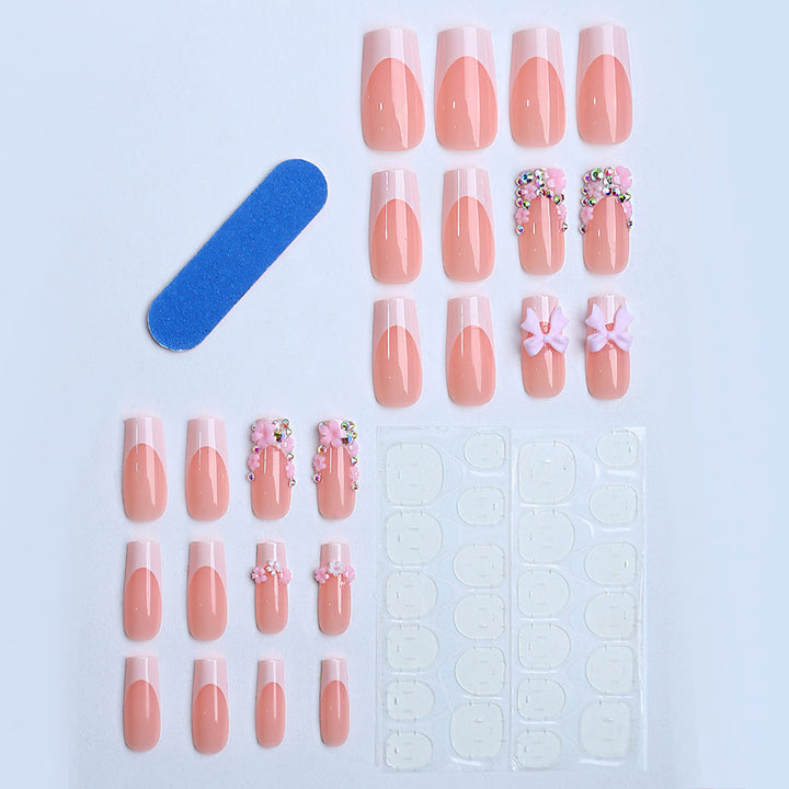 Artificial Nails with Floral Applications Bowlift