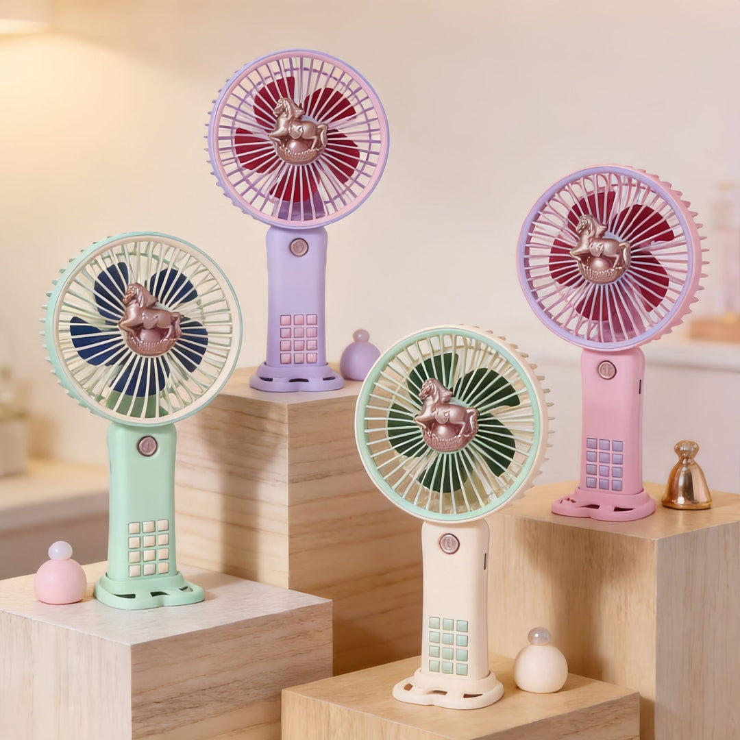 Women's Portable Mini Fan with Animal Design Bowlift