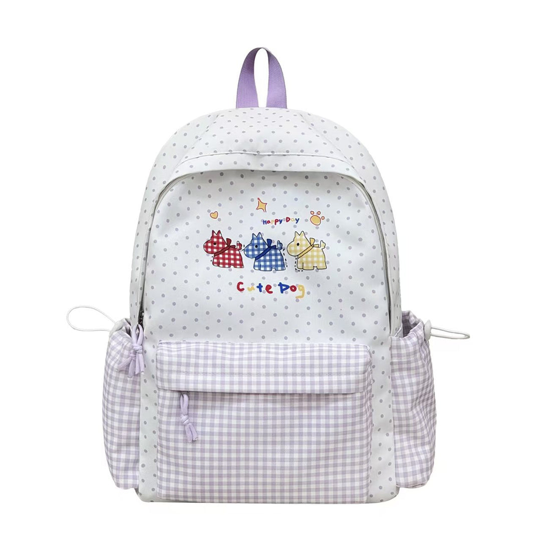 Playful Dog Illustration Backpack Bowlift