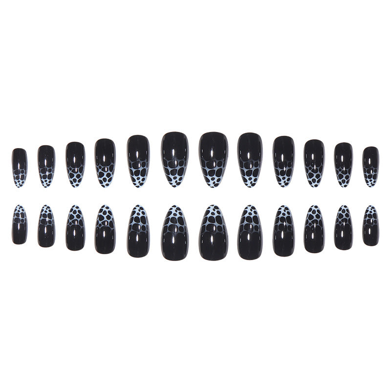 Stiletto Nail Art with Abstract Patterns Bowlift