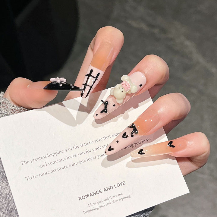 Creative 3D Character-Themed Press-On Nail Art Bowlift