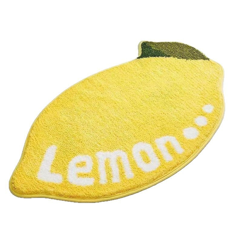 Lemon-Shaped Bath Mat Bowlift