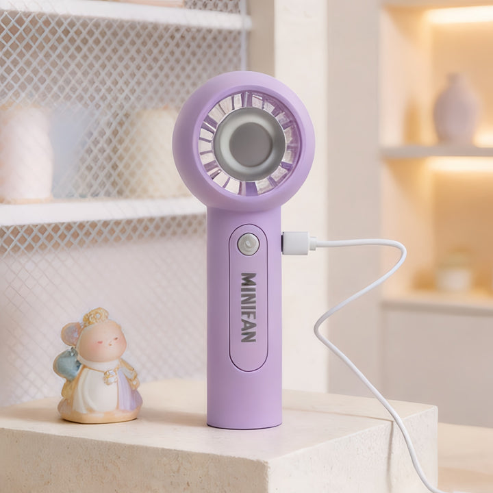 Portable Hand Fan with USB Charging Station Bowlift