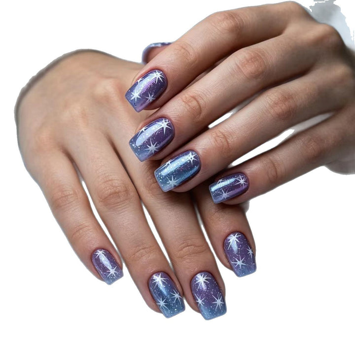 Artificial nails with sparkling star pattern Bowlift