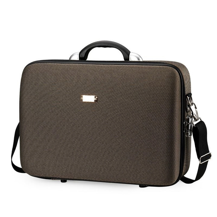 Hard-shell suitcase with elegant exterior finish and integrated safety lock Bowlift