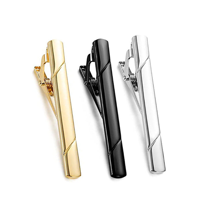 Sleek Metal Tie Clip Set Bowlift