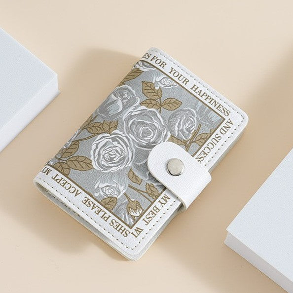 Floral Design Compact Wallet Bowlift