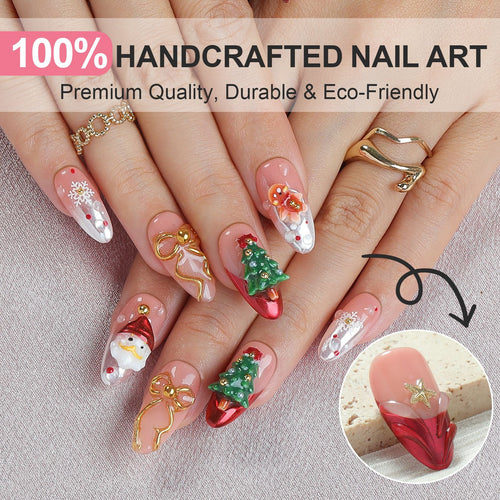 creative Christmas art nails Bowlift