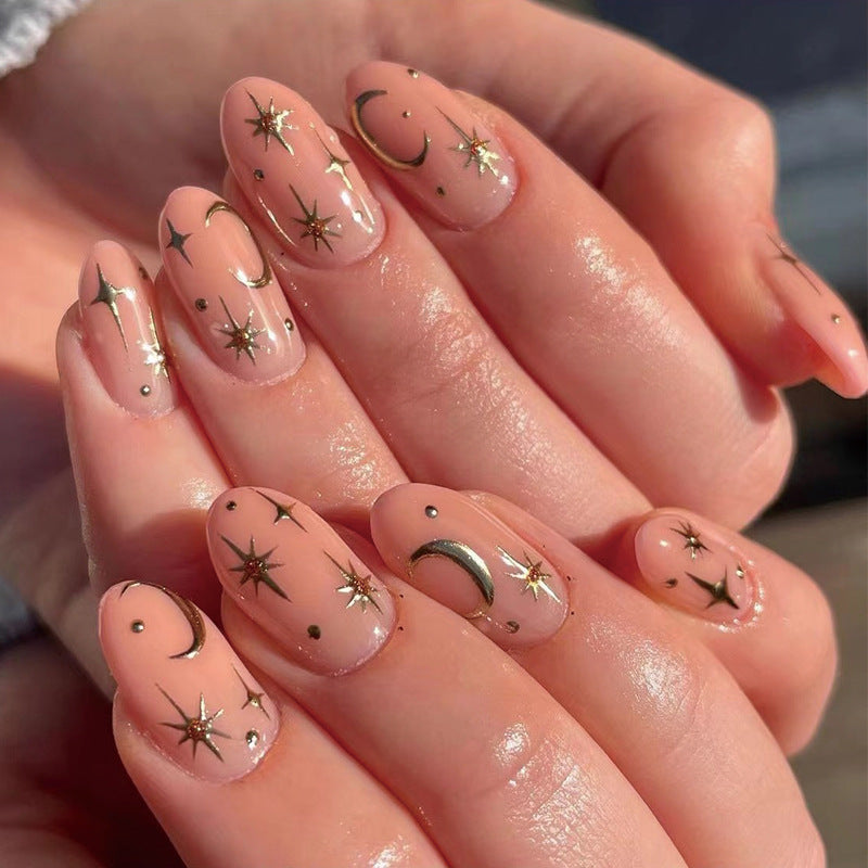 Artistic Nail Art with Stars and Moon Designs Bowlift
