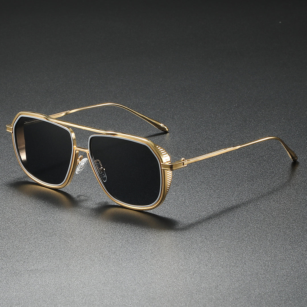 Women's Elegant Sunglasses with Angular Metal Frame Bowlift