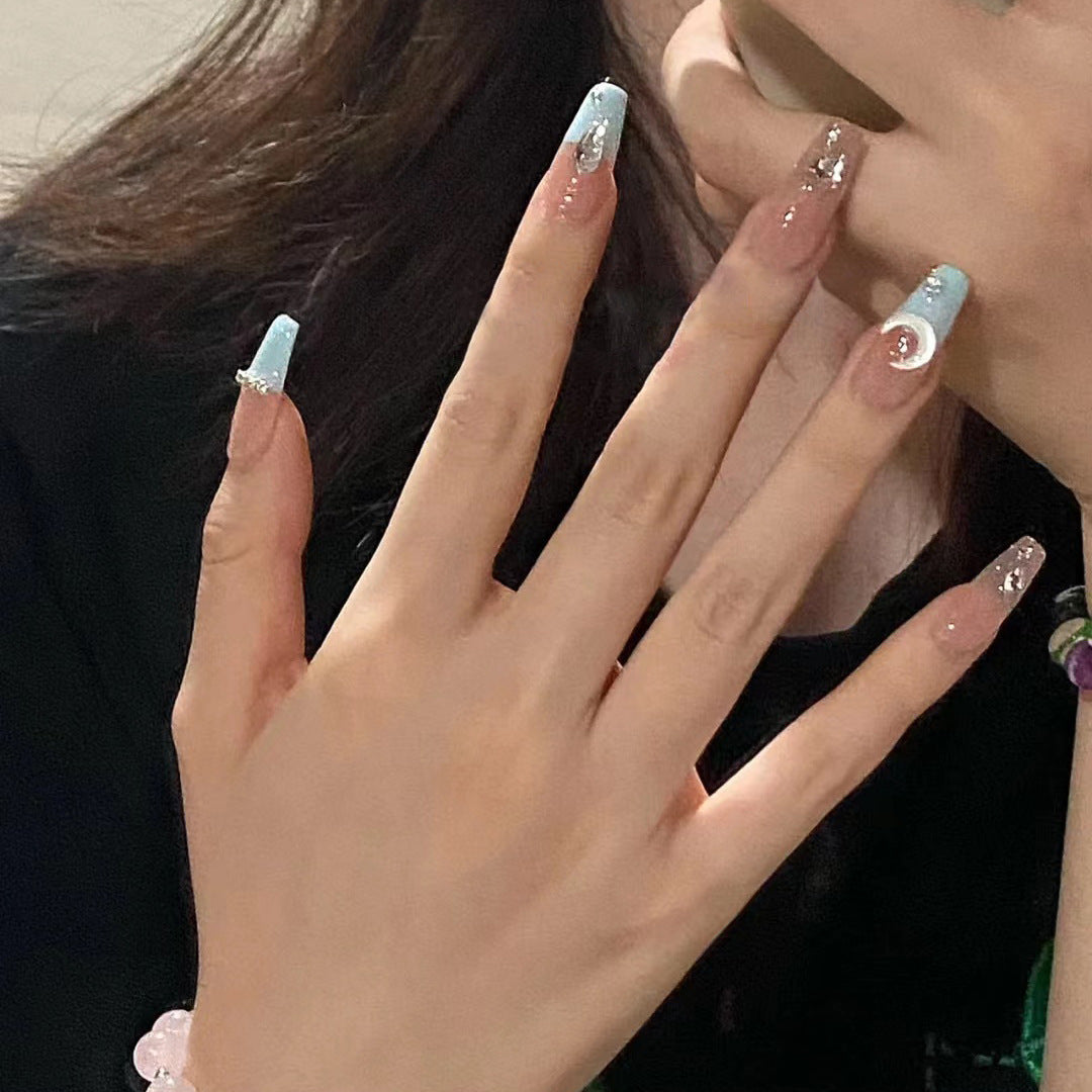 Luxury Glitter Design Artificial Nails Bowlift