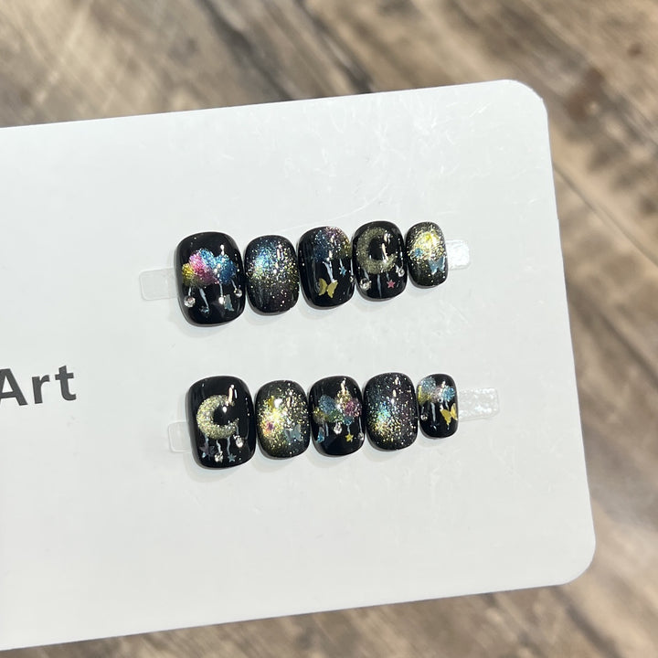 Galaxy-Themed Nail Art Set Bowlift