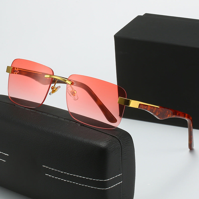 Women’s fashionable half-frame glasses with elegant metal and plastic mix Bowlift
