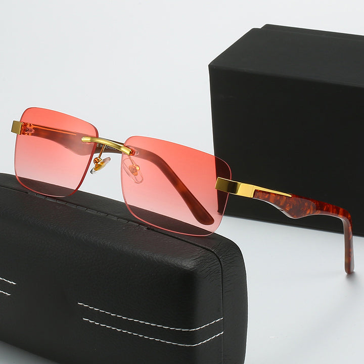 Women’s fashionable half-frame glasses with elegant metal and plastic mix Bowlift