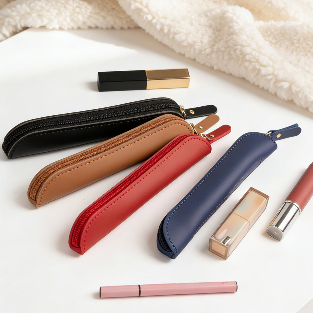 Elegant Leather Pencil Pouch Bowlift