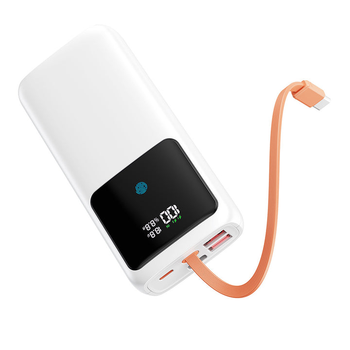 Power bank with LED display and integrated charging ports Bowlift