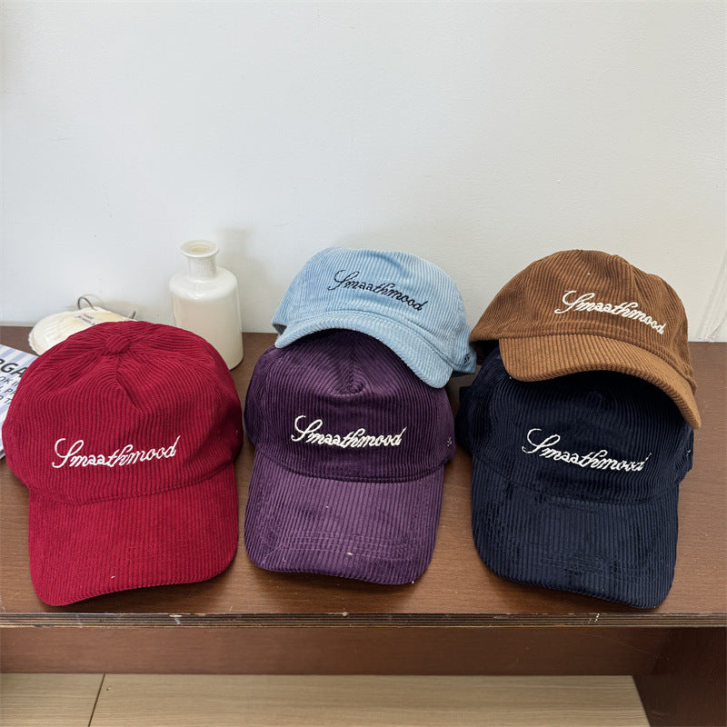Women's Velvety Textured Baseball Cap Bowlift