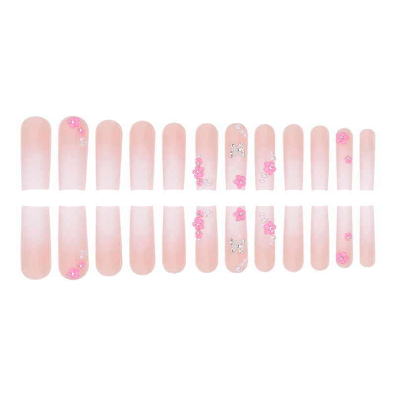Decorative Floral Stiletto Nail Art Extensions Bowlift