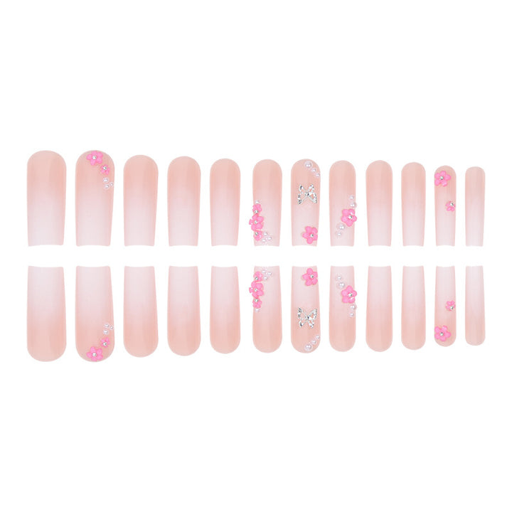 Decorative Floral Stiletto Nail Art Extensions Bowlift
