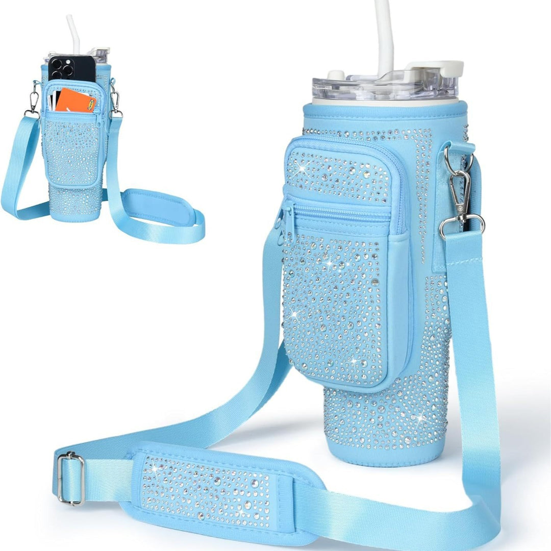 Ladies Glittering Drink Container Bag with Versatile Functionality Bowlift