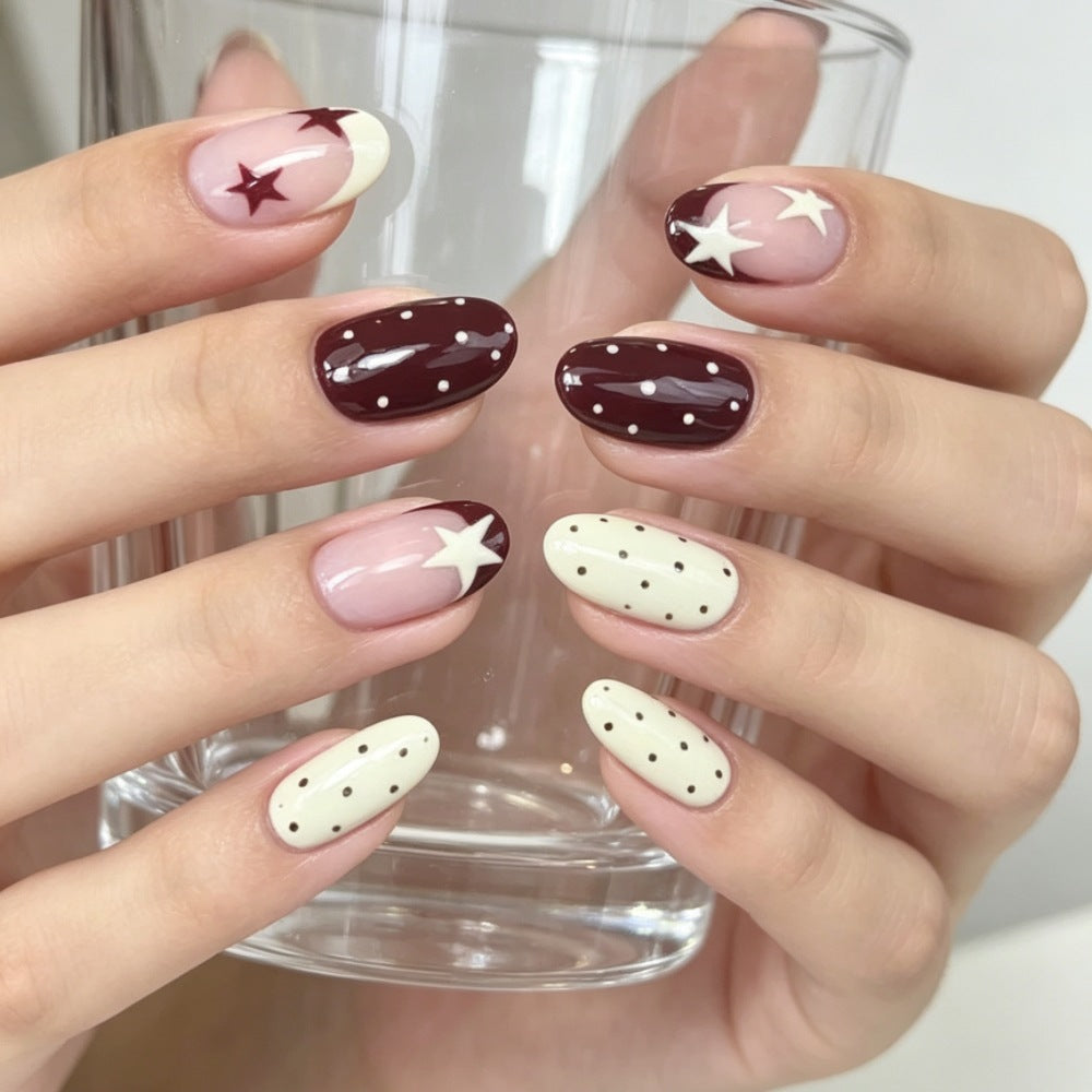 Stylish star design artificial nails Bowlift