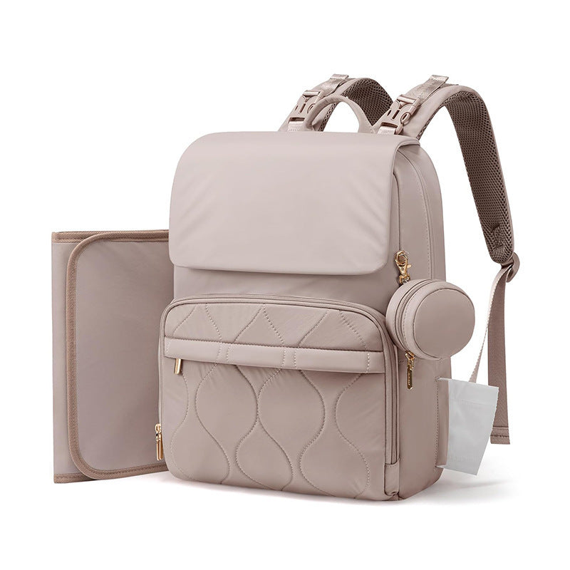 Fashionable backpack with versatile interior layout and ergonomic carrying straps Bowlift
