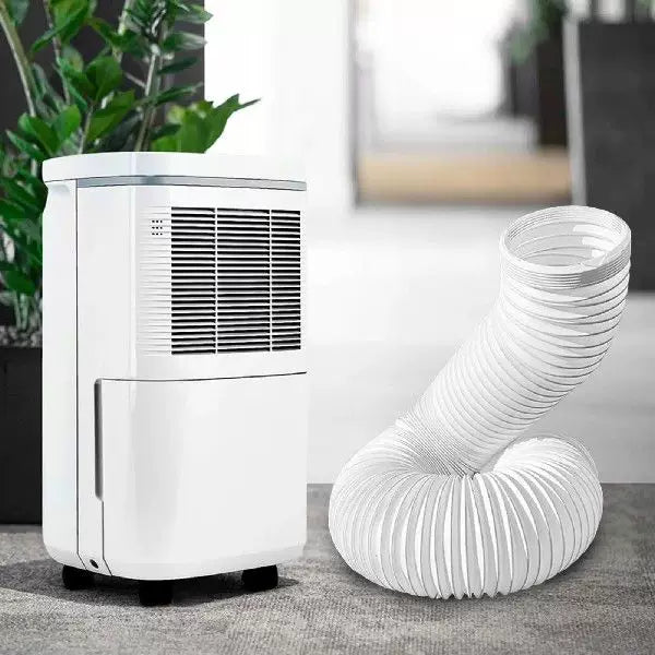Unisex one size universal flexible corrugated exhaust hose for portable air conditioner with reinforced intake collar and extendable length Bowlift