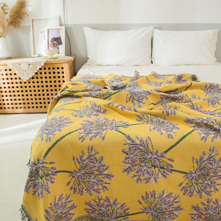 Floral Woven Throw Blanket