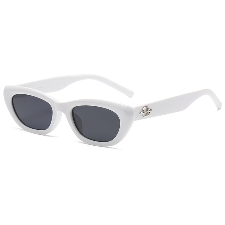 Women's Cat-Eye Sunglasses with Elegant Transparent Frame and UV Protection Bowlift