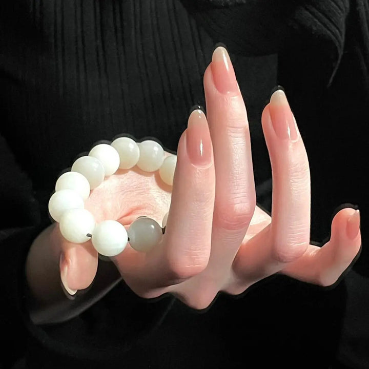 Glossy Natural Press-On Nail Set Bowlift
