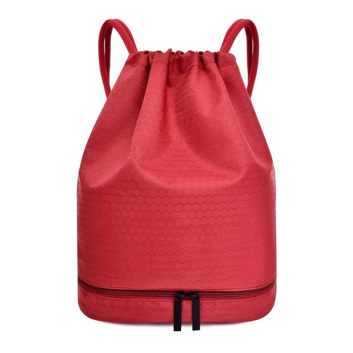 Lightweight Hexagonal Pattern Drawstring Backpack Bowlift