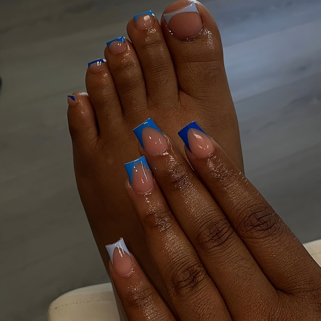 Decorative Floral Press-On Pedicure Set Bowlift