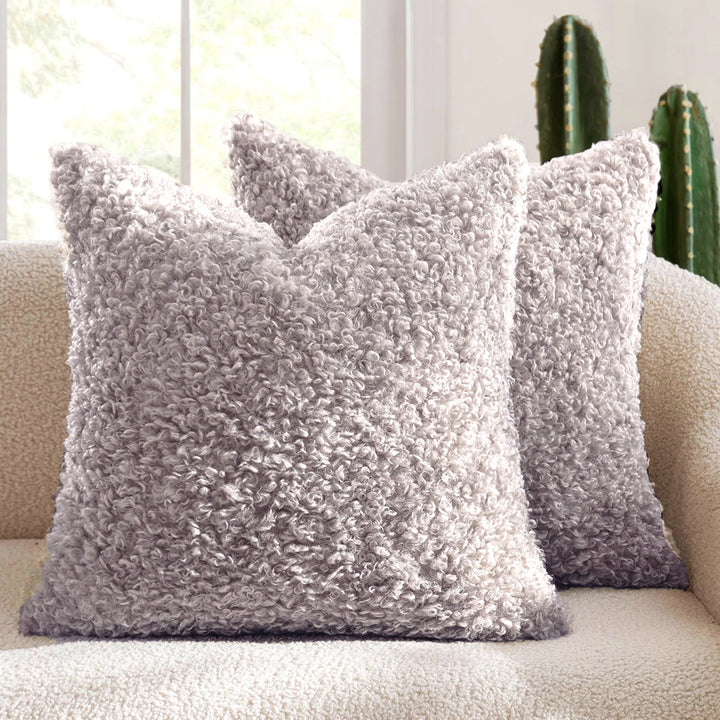Luxury Curly Faux Shearling Decorative Throw Pillow Cover Bowlift