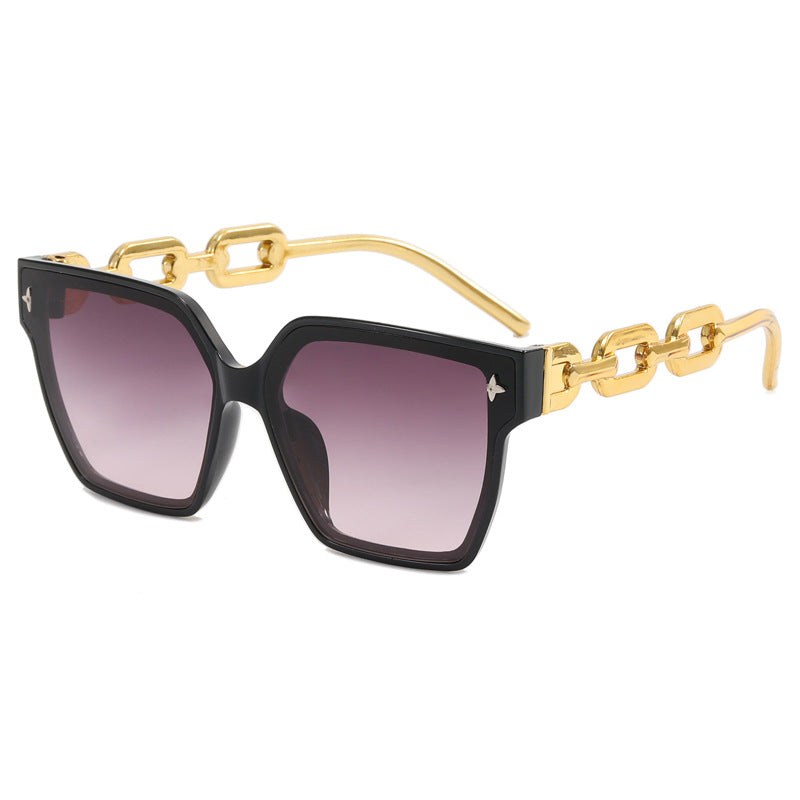 Ladies fashionable oversized sunglasses with combined frame Bowlift