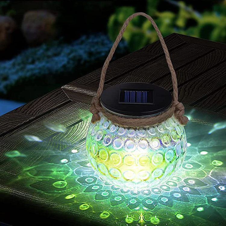 BowLift | Solar Cracked Glass Bottle LED Outdoor Decorative Hanging Light