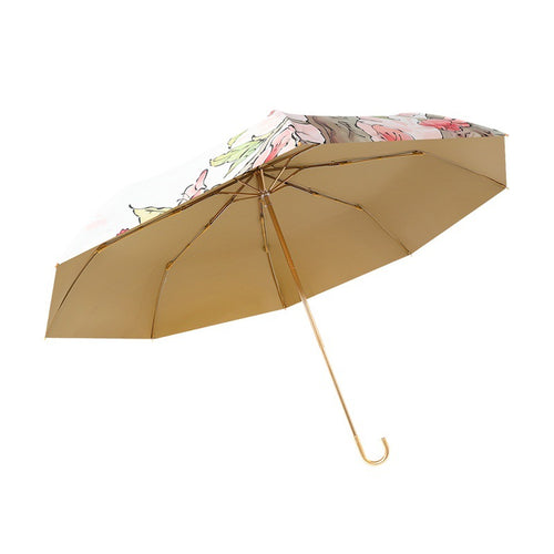 Ladies creative folding umbrella with diverse flower pattern Bowlift