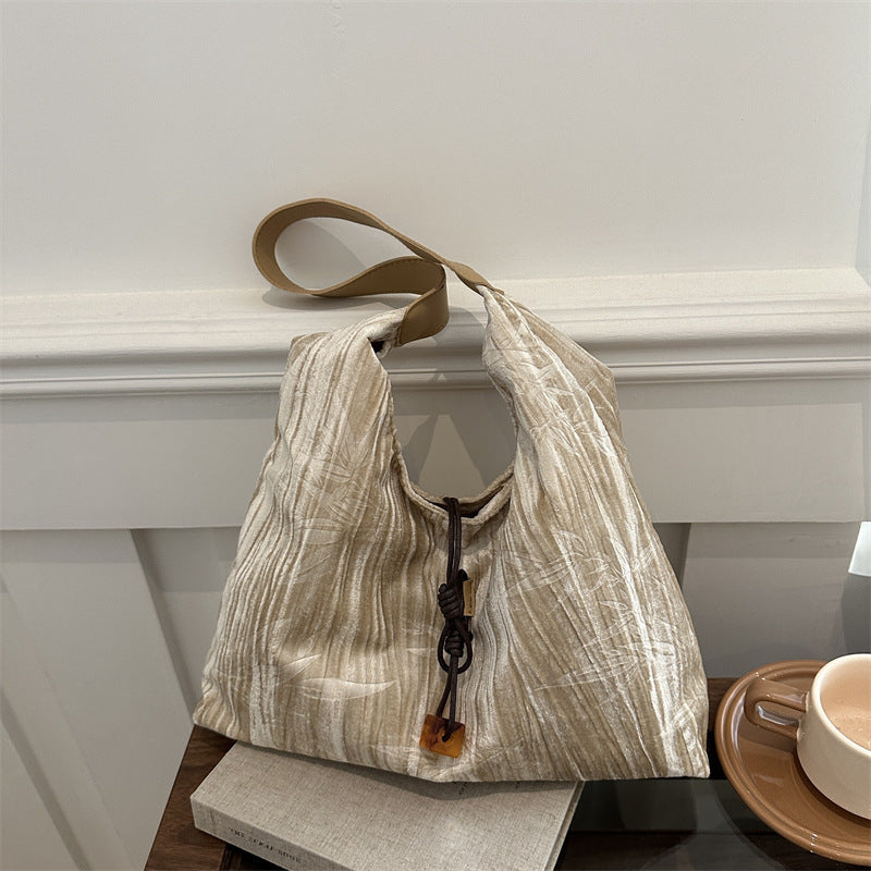 Versatile Velvet Shoulder Bag Bowlift