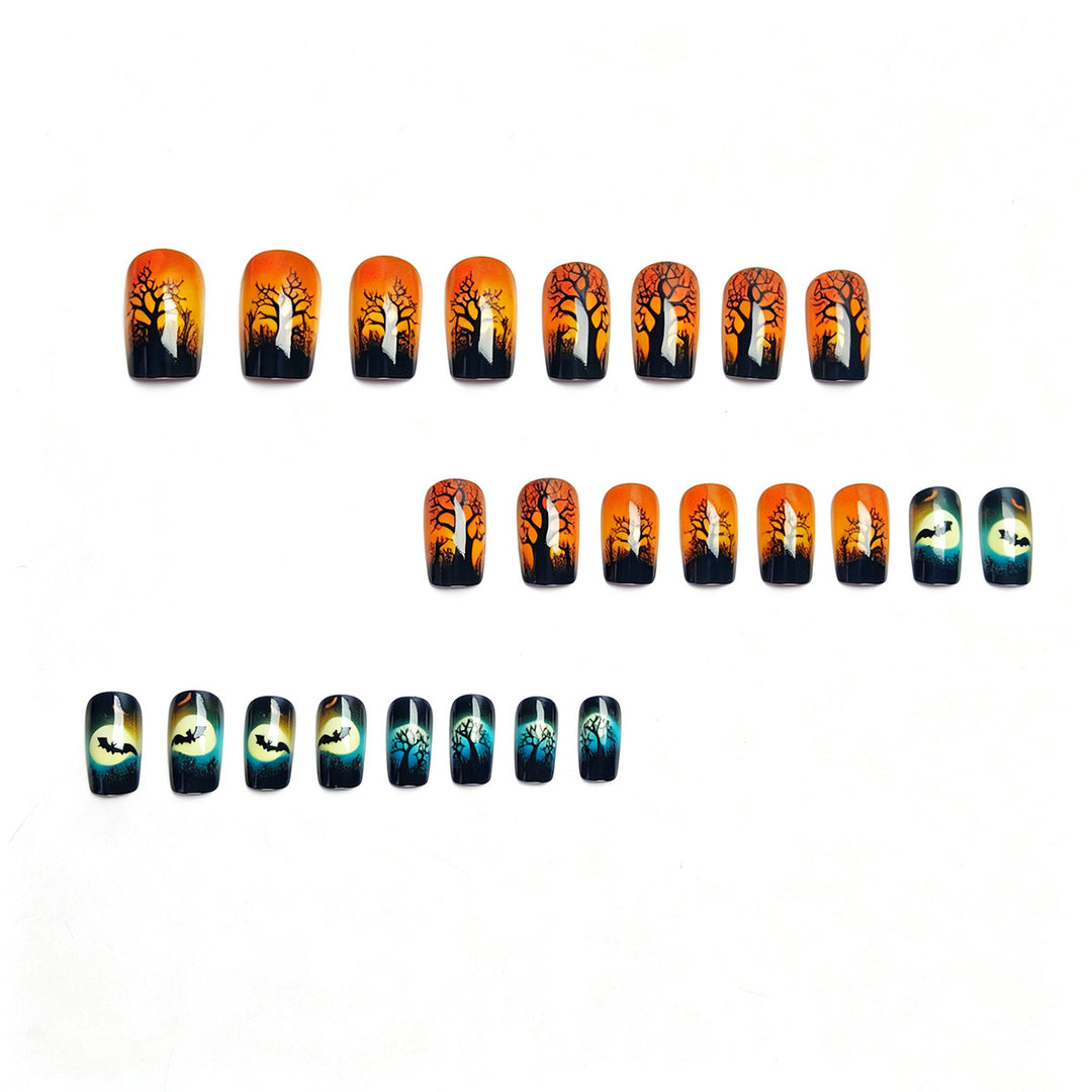 Artificial nails with autumnal creepy design Bowlift