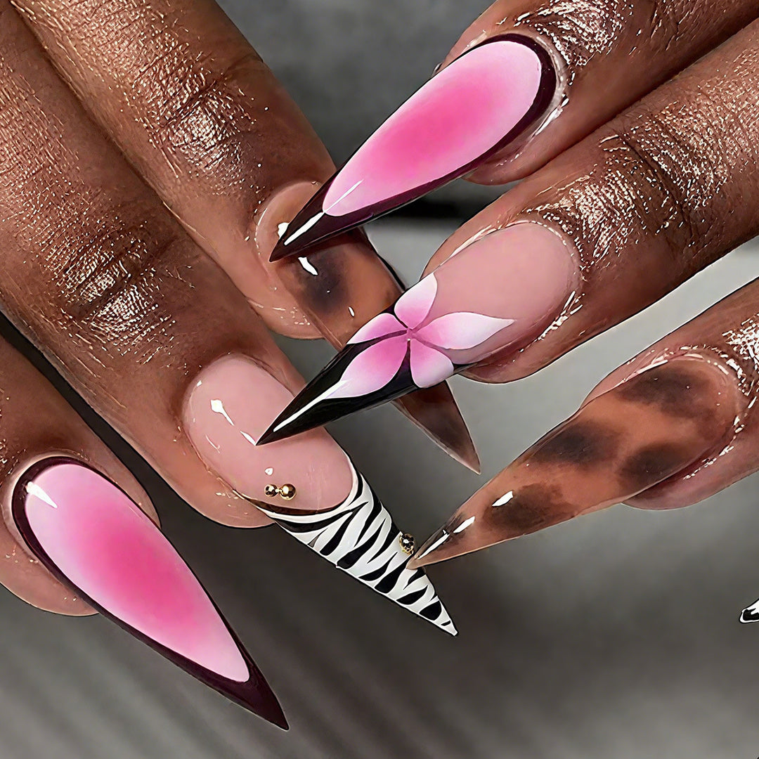 Artistic Stiletto Nail Extensions Bowlift