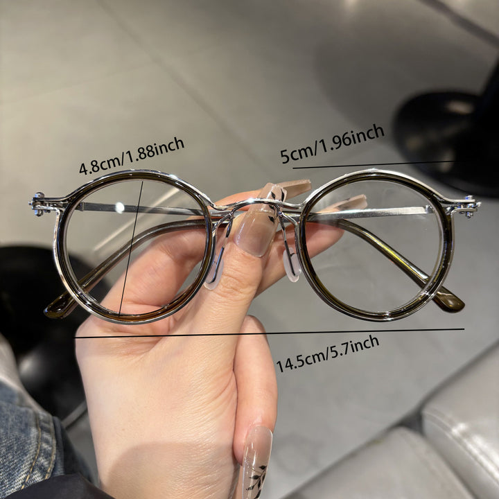 Fashionable Round Frame Glasses Bowlift