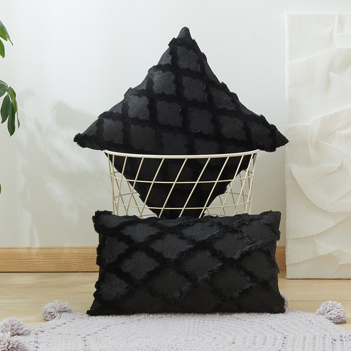 Textured Fringe Decorative Throw Pillow
