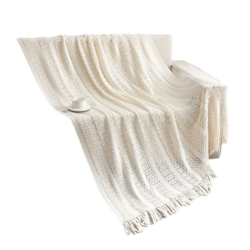 Textured Knit Throw Blanket