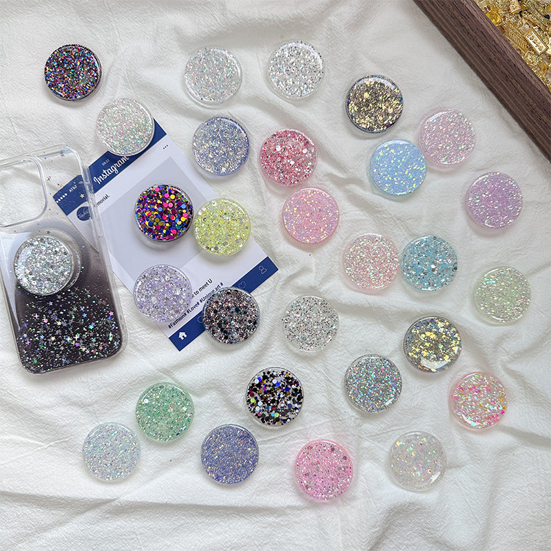 Sparkly Resin Phone Holder And Stand With Full Rotation Base