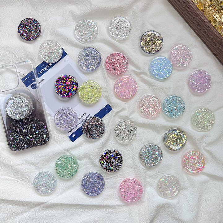 Sparkly Resin Phone Holder And Stand With Full Rotation Base