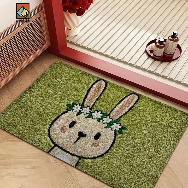 Cute Bunny Shaped Decorative Area Rug