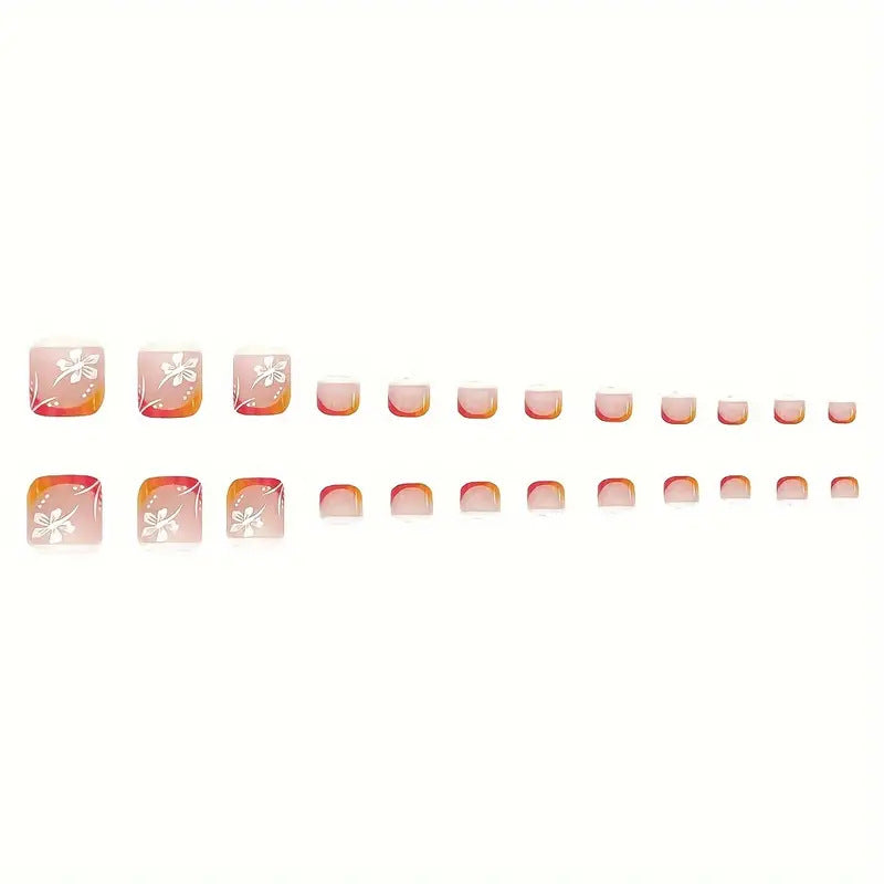 Vibrant Gradient Press-On Nail Art Set Bowlift