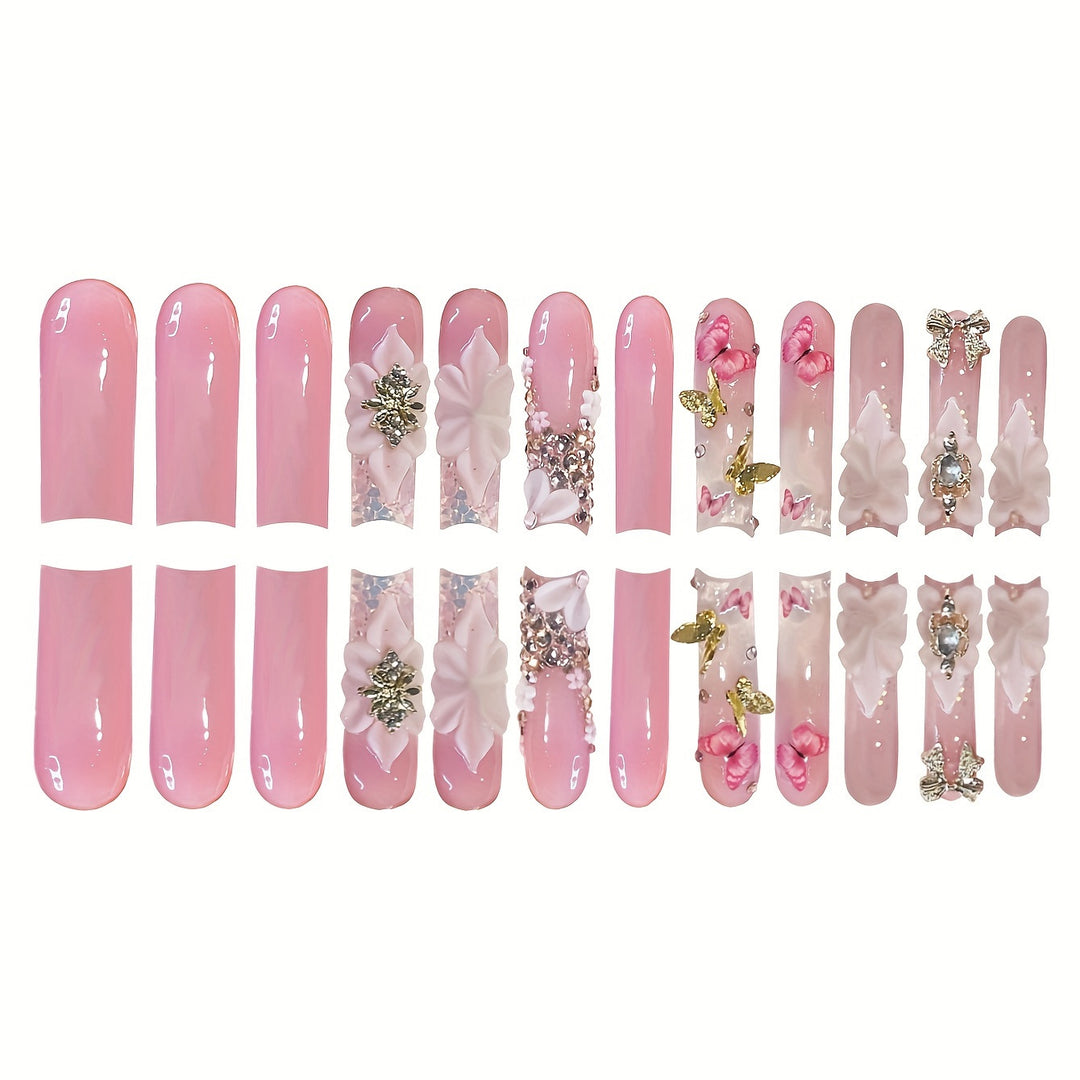 Artistic 3D Butterfly Nail Extensions Bowlift